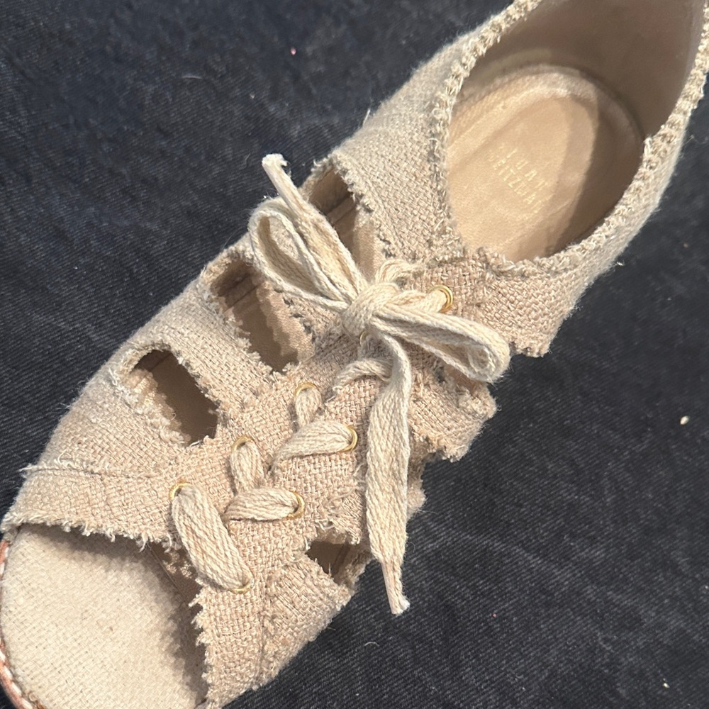 Stuart Weitzman Tan Lace-Up Espadrilles - Picture 5 of 5